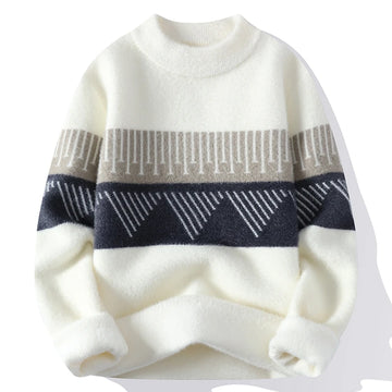 Riolio Fall Mens Christmas Cashmere Sweater O Neck Men Tops Quality Male Pullover Sweaters Thick Warm Pull Homme